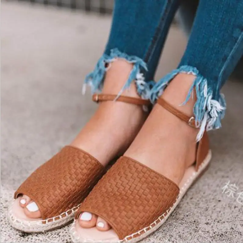Sandalias mujer/женские летние пляжные босоножки на плоской подошве с открытым носком