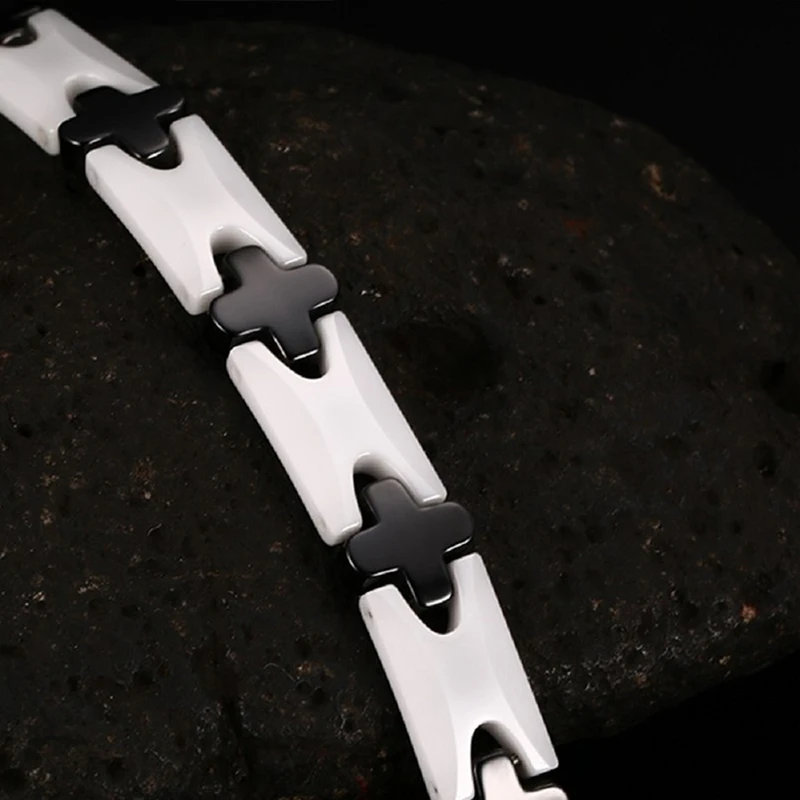 Горячая новинка 2016 модный белый черный керамический браслет гематит энергия