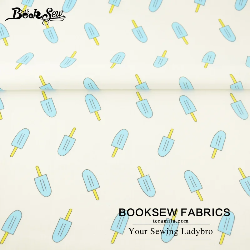 Искусственный синий дизайн мороженого мягкая ткань стеганый Tecido