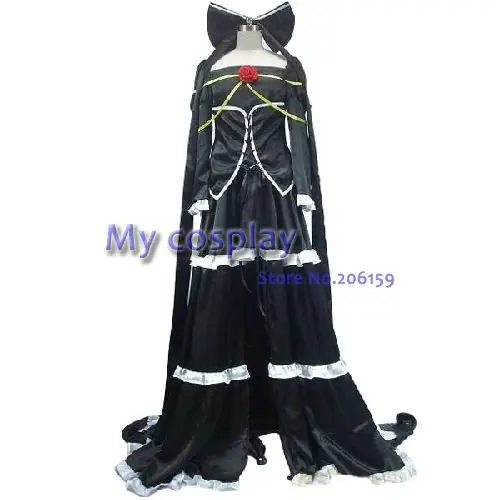 

Anime Vocaloid Cosplay Imitation Black Costumes Long High Quality Black Dresses With Cloak Set For Halloween Clothing dress