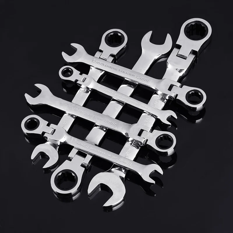 7PcsMultifunction трещотка открытый конец гаечные ключи деятельности ремонтные