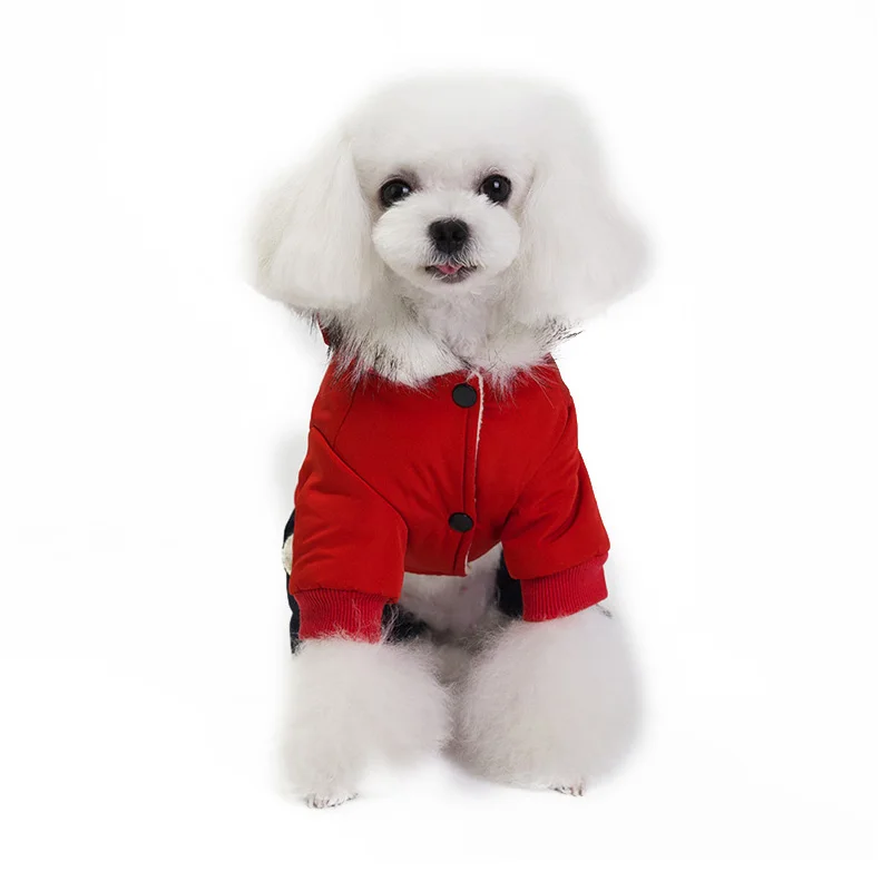 Pawstrip Сезон Зима Одежда с принтом в виде собак комбинезон для щенка теплая одежда