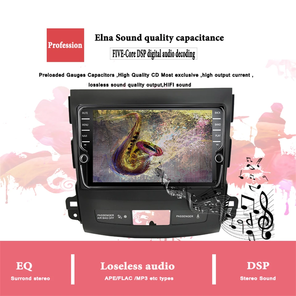 4G ram+ 64G rom Восьмиядерный Android 9,1 автомобильный dvd-плеер для Mitsubishi Outlander 2008- с радио зеркалом ссылка gps навигация