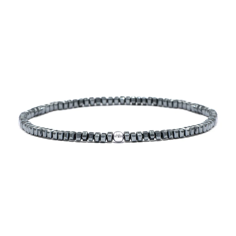 Мужской браслет из гематита и камня 4 мм|men bracelet|bracelet minimalistbeads men |