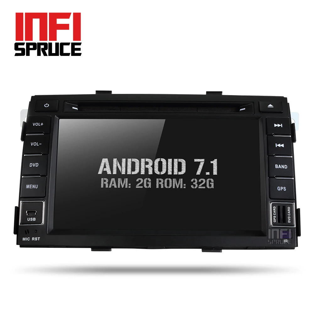 Infispruce ZLSLT7071 2 ГБ + 32 android 7 1 автомобильный dvd для kia sorento 2009 2010 2011 2012 din в стерео gps
