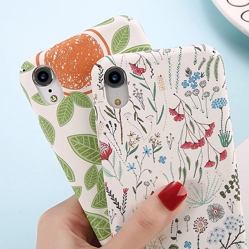 Чехол Moskado для iPhone 6 S 7 8 Plus X XR XS Max чехол модный красивый Цветочный лист с рисунком