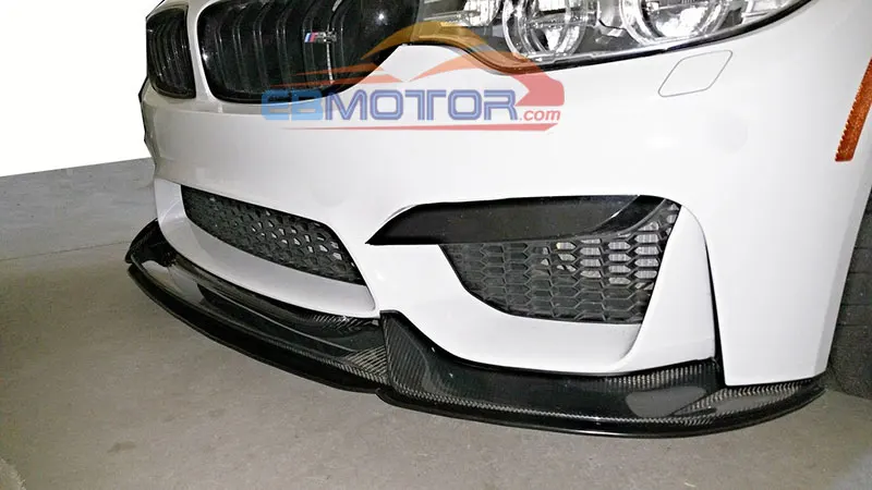 Настоящее углеродное волокно V стиль передний спойлер для BMW F80 M3 F82 F83 M4 бампер