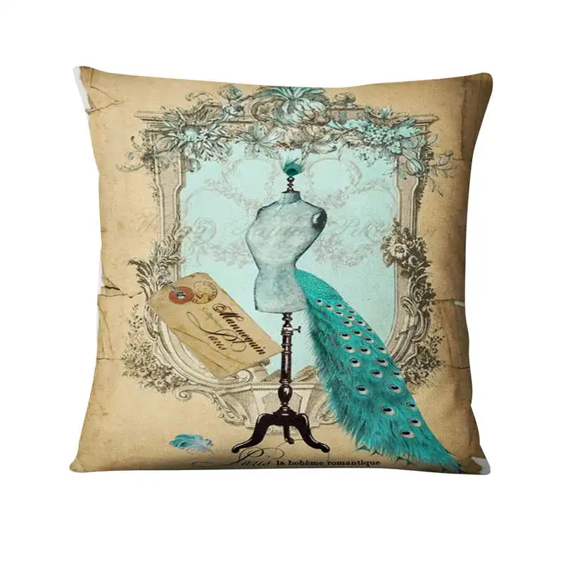 Винтаж барокко наволочкой Классическая Женская Печатные декоративные Чехлы для