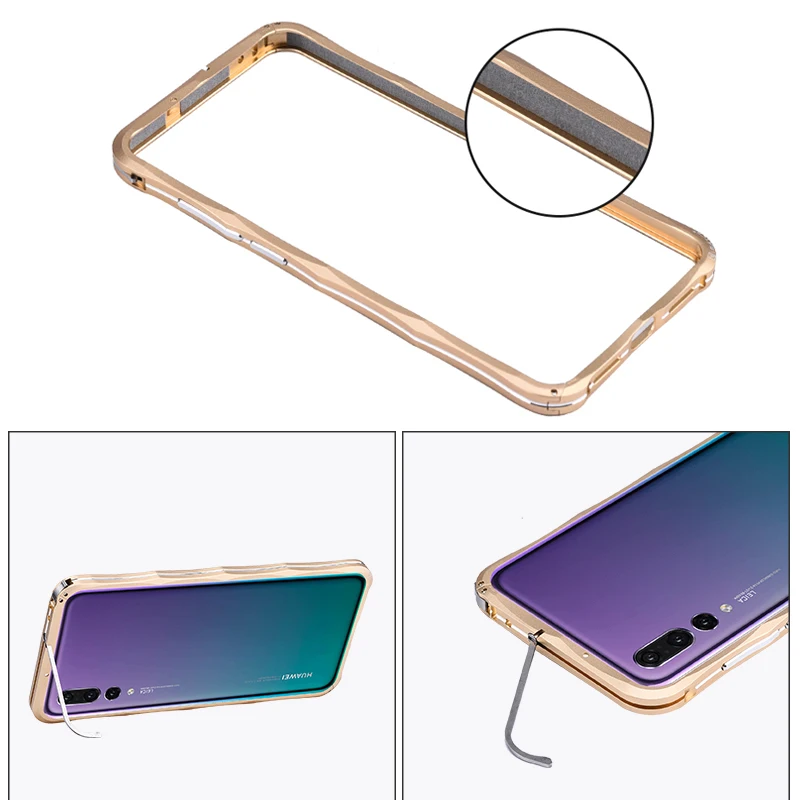 iMatch бампер чехол для huawei P20 Pro роскошный P20Pro Алмазная форма тонкий алюминиевый металлический бампер чехол для huawei P20