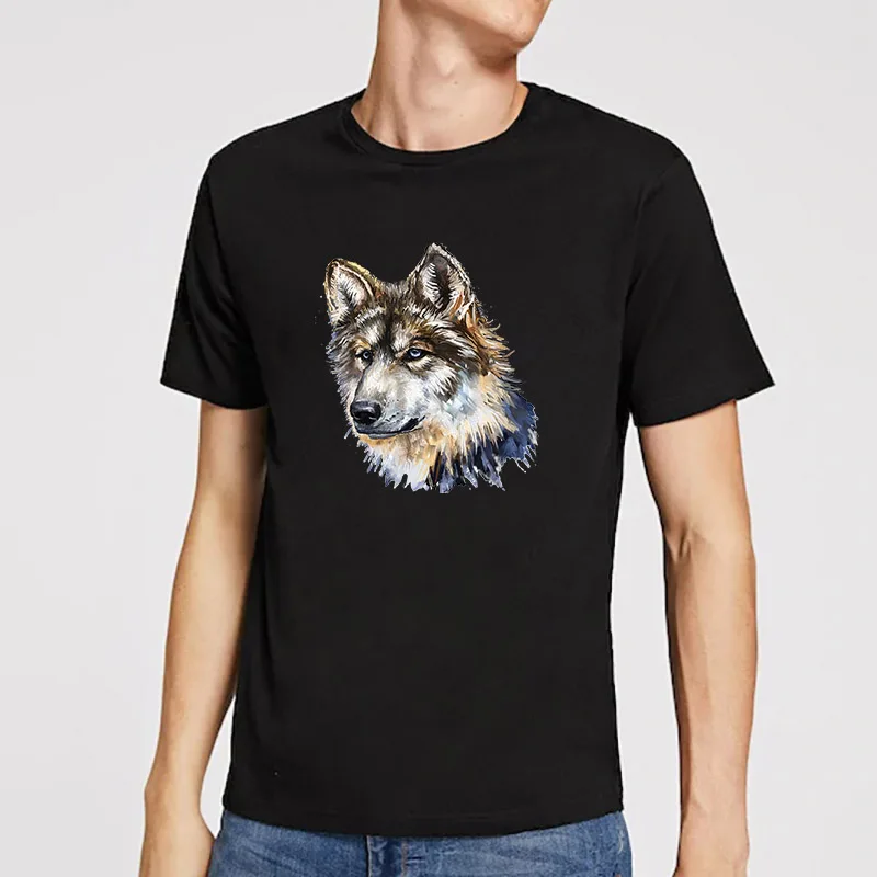Большие наклейки с волком на одежду красочные дизайнерские нашивки футболке для