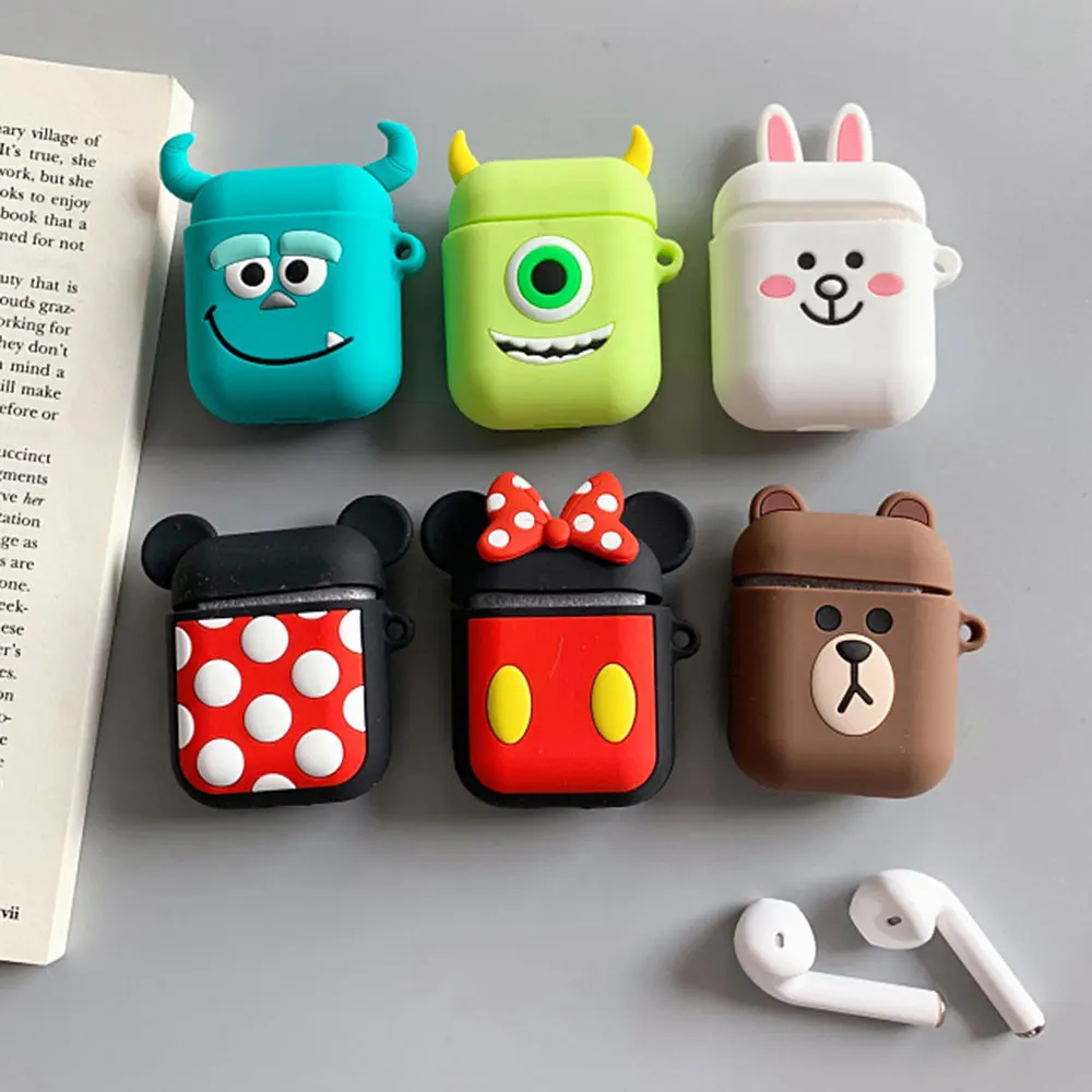 KISSCASE мягкий мультяшный защитный чехол для Airpods мини восхитительный наушников