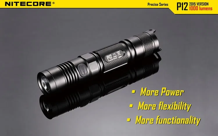 NITECORE P12 P12W 1000LMs тактический фонарь без 18650 батареи для наружного кемпинга карманный портативный фонарь