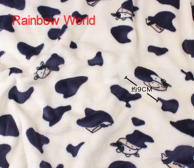 

Print dark blue cow microfiber fabric High Quality super soft velboa for DIY sewing toys sofa material velvet(180*100cm)