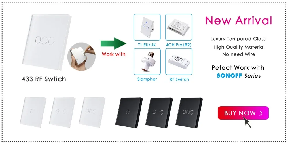Sonoff 4CH Pro R2 смарт Wifi реле 4 канала 433 RF управление Ewelink приложение Голосовое управление с Alexa Google home
