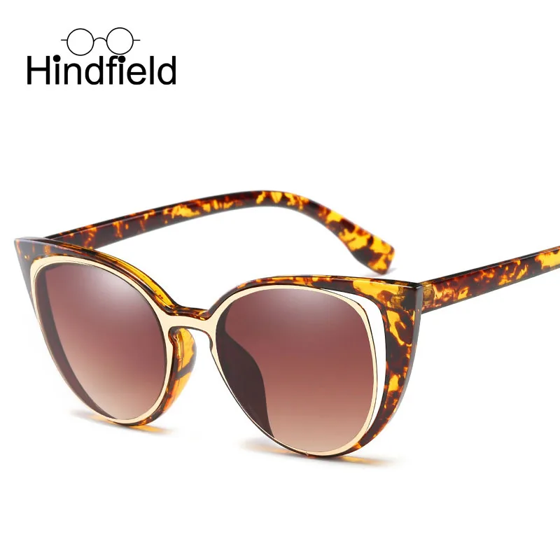 Hindfield классический Cat Eye Солнцезащитные очки для женщин Для Брендовая