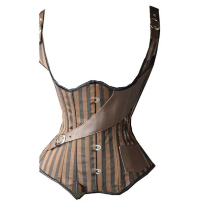 Корсет для похудения на талии кожаный корсет в стиле стимпанк корсеты под грудью