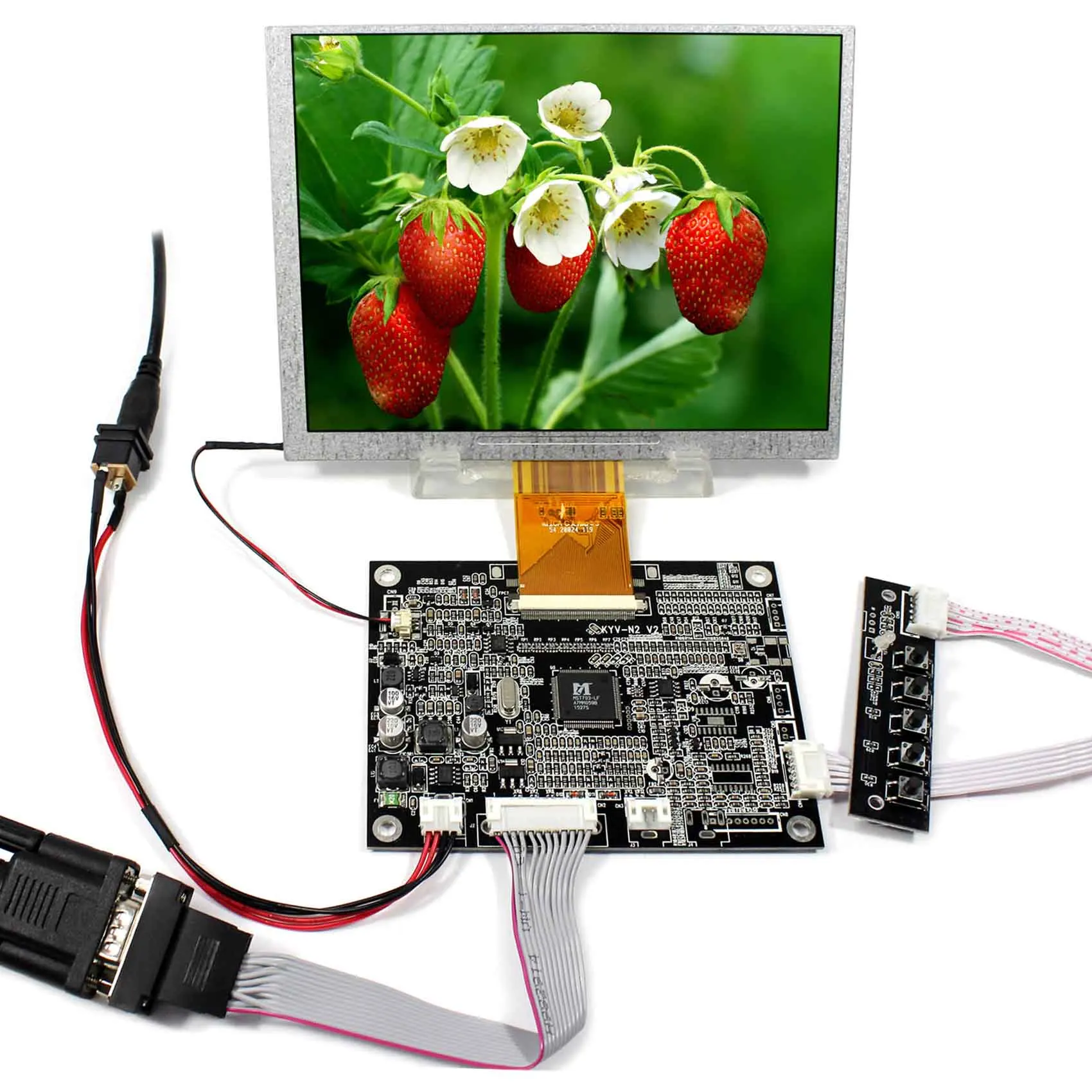 VGA LCD плата контроллера KYV N2 V2 + 7 дюймов 800x600 A070SN02 ЖК экран|board board|screen 7screen controller board |