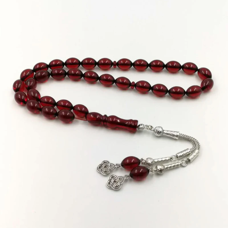 Красные мусульманские бусины с четкой красные Tasbih мастхан ислам ic молитва