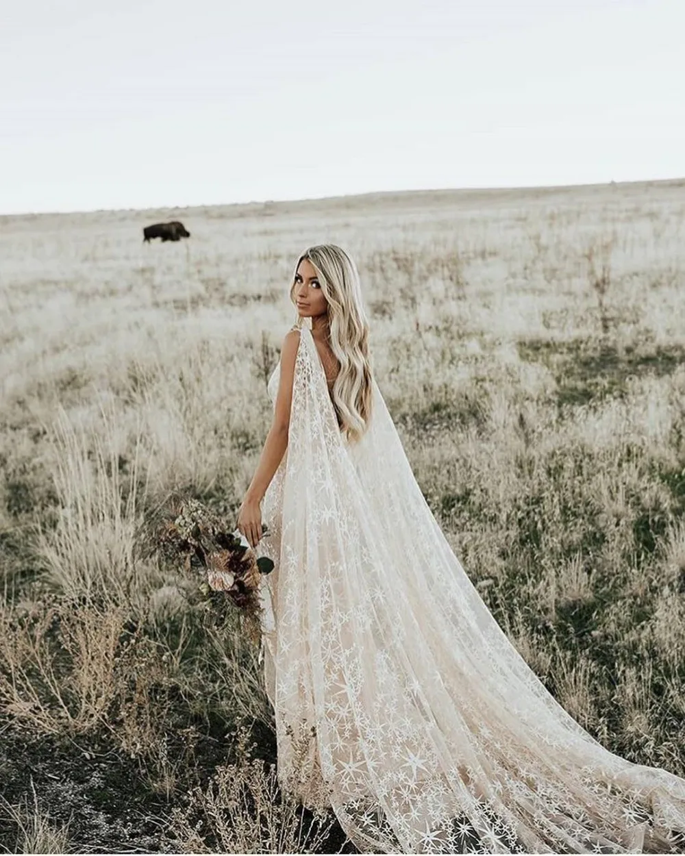 Винтажное богемное пляжное свадебное платье, звездное кружево, Vestido De Noiva, сексуальное кружевное платье с открытой спиной и разрезом спереди, свадебные платья