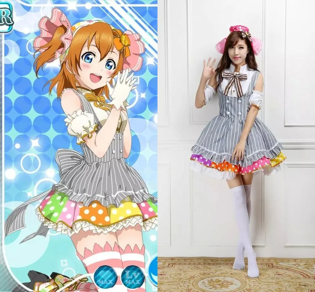 Косплей платье Koizumi Live SR сентябрь карточка Кофейня черно белая горничная одежда