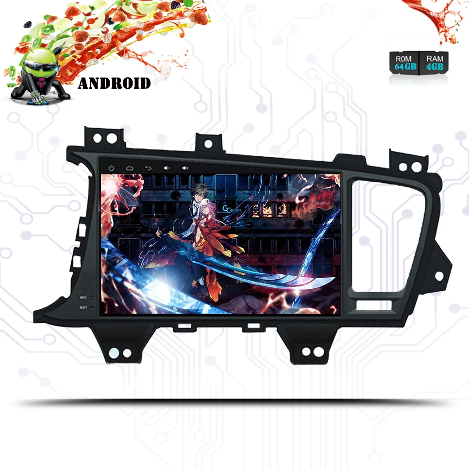 9'' Car dvd android 9.0 for Kia K5 Optima 2011 2012 13 2014 autoradio 4G 64G ROM GPS navigation auto radio multimedia System |