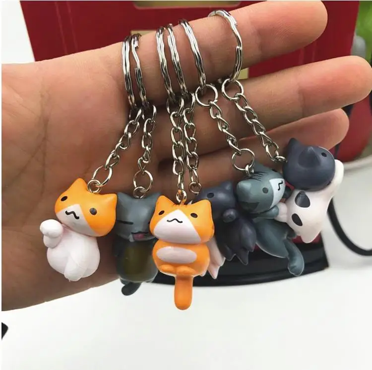 Кошка кукла брелок сумка автомобильный милый ленивый кот кулон фигурка подарок