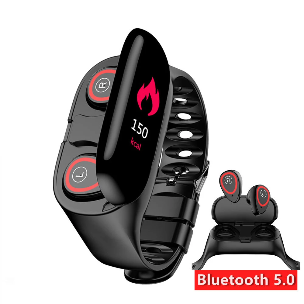Смарт-часы M1 для женщин и мужчин с Bluetooth наушниками, монитор кровяного давления, спортивные Смарт-часы, Android IOS