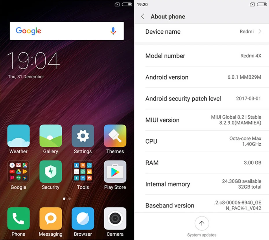 Оригинальный Xiaomi Redmi 4X3 ГБ Оперативная память 32 Встроенная мобильный смартфон