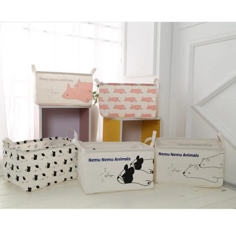 

CFen A's Children Cartoon Waterproof dirty Laundry basket Cotton Square Washing Clothes Storage Basket Folding Storage Box 1pc
