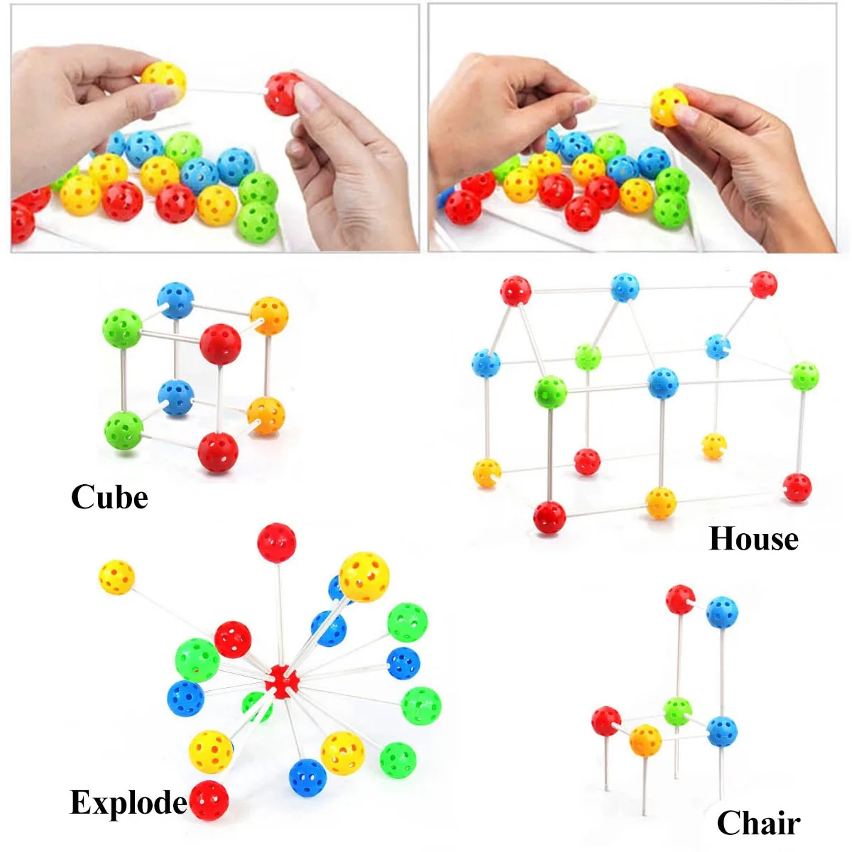 New DIY Variety Inserted Beads Block Building Blocks ABS Kids Educational Toys Plug Bead Toy 24Pcs Magical XWJ-178 | Игрушки и хобби
