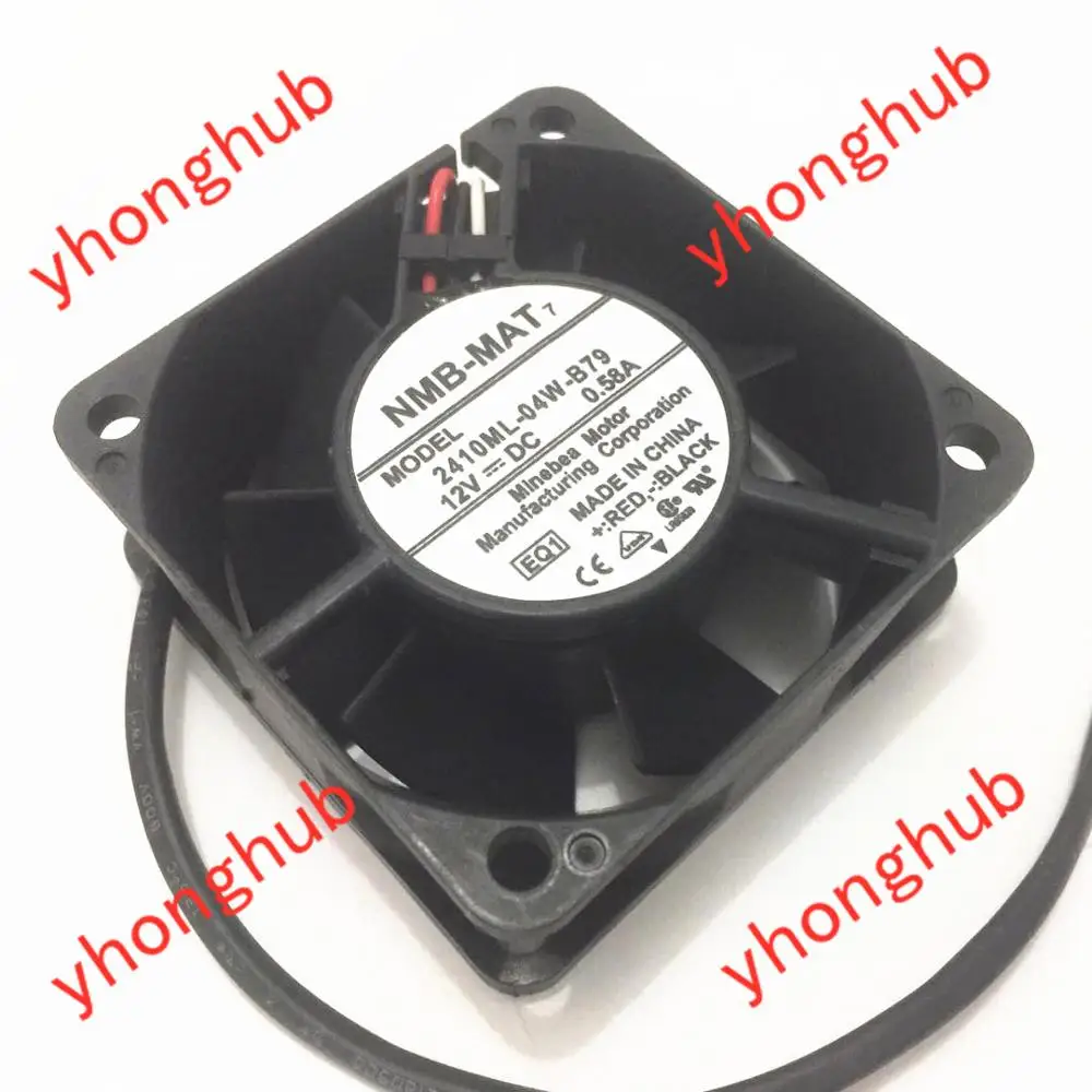 NMB MAT 2410ML 04W B79 EQ1 DC 12V 0.58A 3 жильный 60x60x25 мм Сервер вентилятор охлаждения|square fan|server fandc