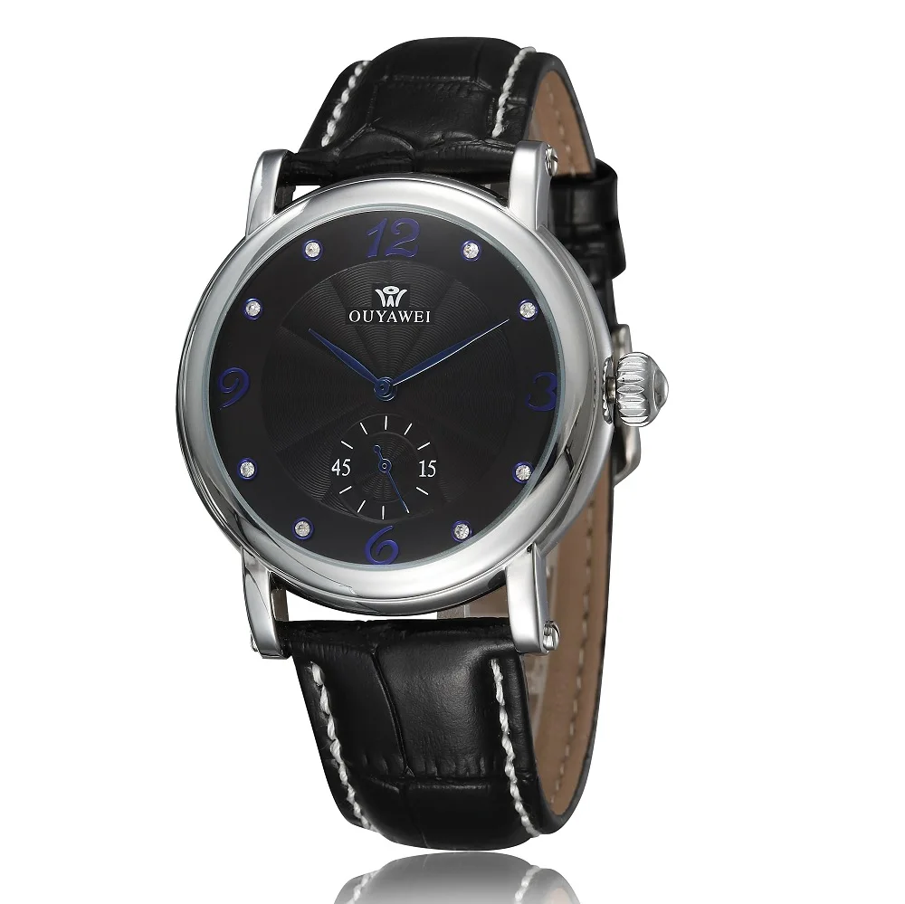 Мужские часы марки OUYAWEI высококачественные Брендовые Часы для отдыха в