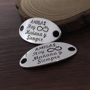 20 шт.лот, модные античные серебряные испанские коннекторы, подвеска из тибетского серебра, застежки браслета, бисер 38x19 мм K05449