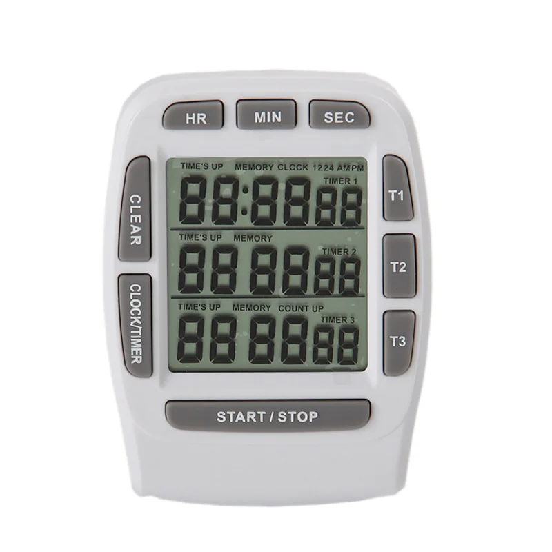 

Digital Timer Large LCD 3 Channel Digital Timer,HourTimer,Count Down Up Timer 5 peices/lot Free Shipping