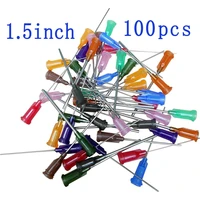 syringe dispensing needles 14g15g16g18g20g21g22g23g25g27g with luer lockblunt tip1 5 inch length100 pcsbag