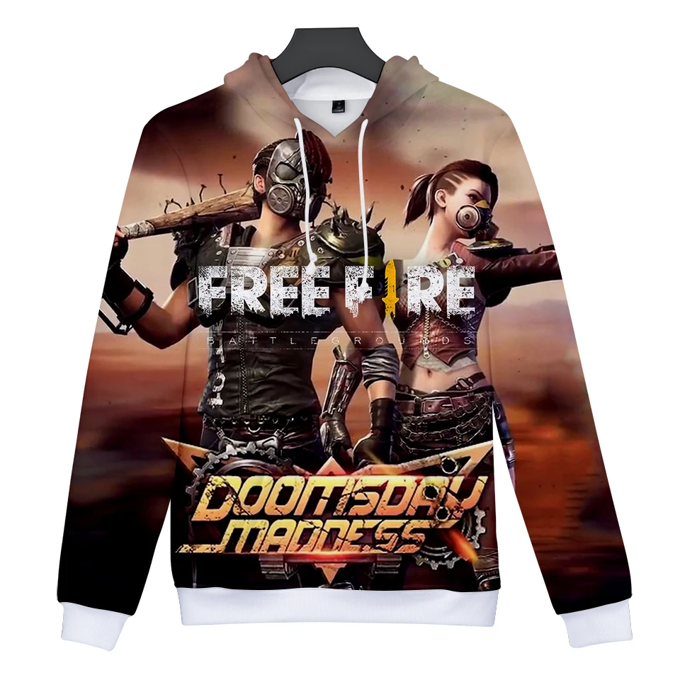 Novelty Shooting Game free fire 3D Print Hoodies in Men's Hoodie Sweatshirts High Quality Streetwear Pullover Women's Cap Tops |