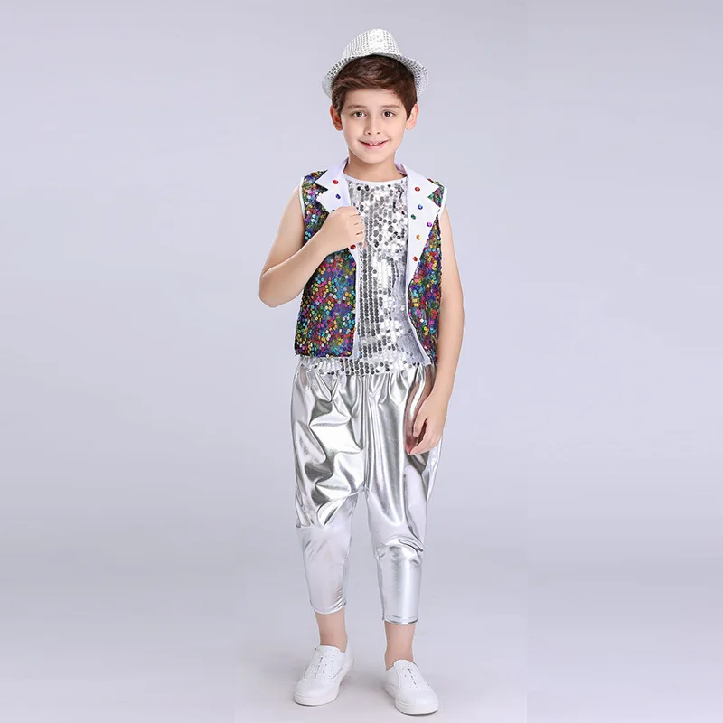 

Jazz Dancing Practicing Suit Sexy Modern Dance Costumes Boy Dance Clothing Performance Kids Stage Show Dancing Costume