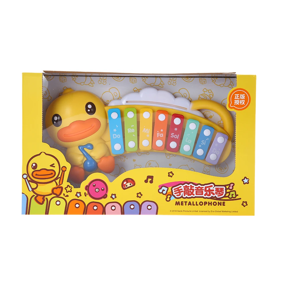 Игрушка скамейка-ксилофон с 8 умственными ключами и 2 мальетами детский
