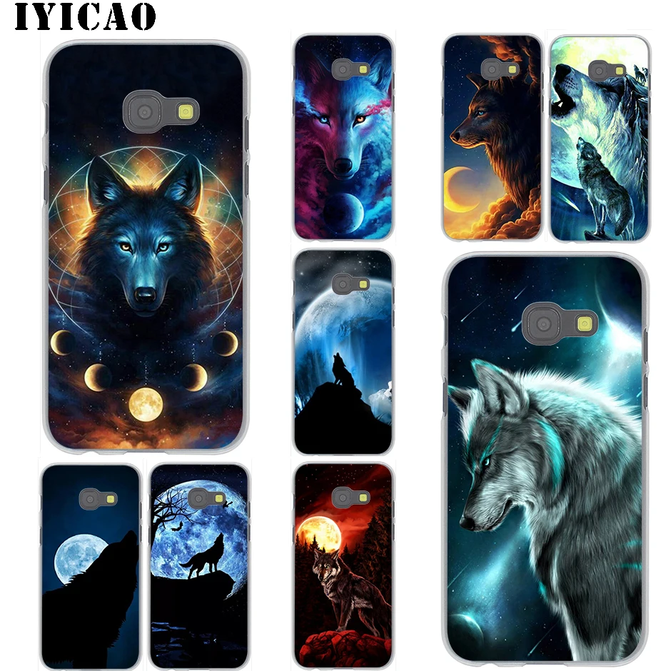Moon roaring wolf для Samsung Galaxy A3 A5 A6 A7 A8 Plus 2018 A9 A10 A30 A40 A50 A70 M10 M20 M30 A10S A20S A30S A40S