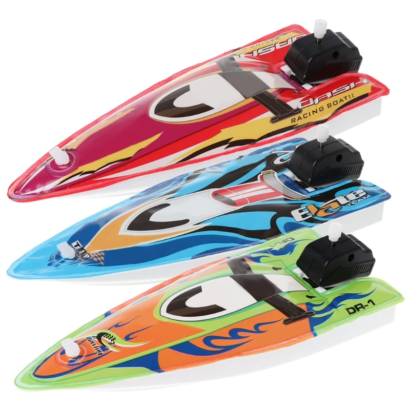 Baby Toy Kid Wind Up Clockwork Inflatable Boat Ship Bath Toy Play Water Bathroom Oct20-A