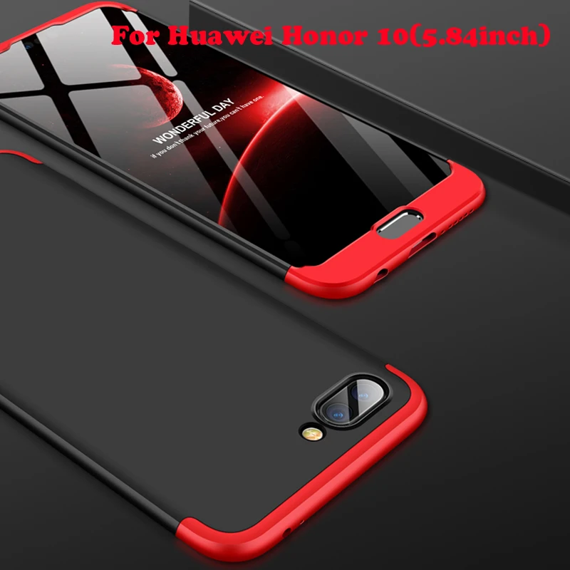 Чехол для Huawei Honor 10 Lite 3 в 1 полностью защитные сумки Жесткий lite honoe чехол