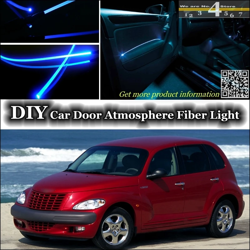 

interior Ambient Light Tuning Atmosphere Fiber Optic Band Lights For Chrysler PT Cruiser Inside Door Panel illumination Tuning