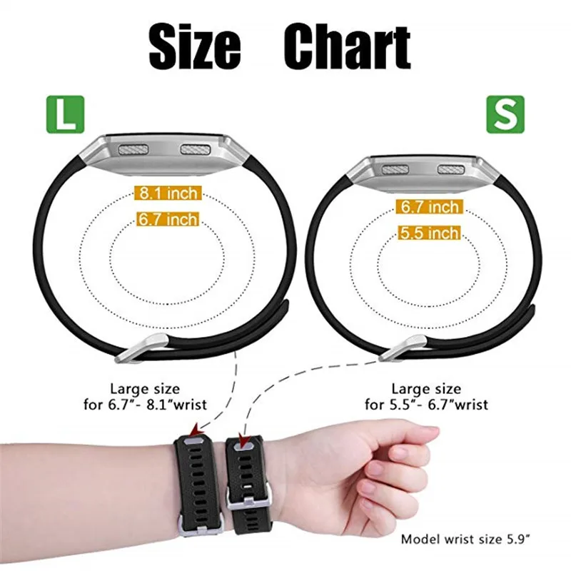 Сменные аксессуары для спортивного ремешка браслеты Fitbit Ionic band силиконовые умные
