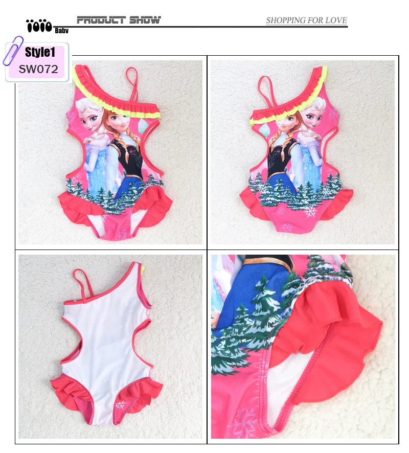2015 New Style Girls Children Swimwear Kids Swimsuit Hot Sales One Piece Bathing Suit Beach SW070 Free Shipping |