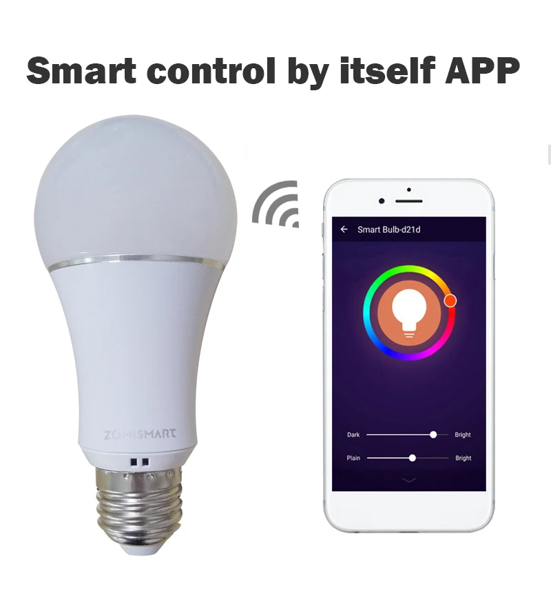 Умная лампочка с регулируемой яркостью работает Alexa Echo/Google Assistant/SmartLife APP/IFTTT 6 W|Смарт-гаджеты| |