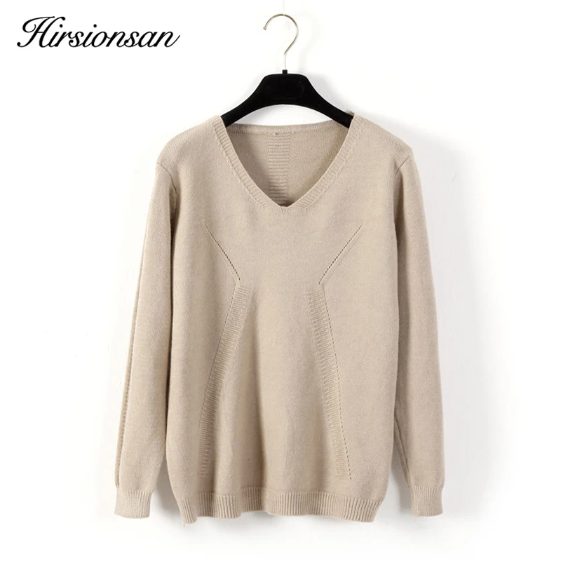 Hirsionsan winter Autumn women sweaters and pullovers long sleeve Back Buttons casual sweater solid knitted jumpers sweter mujer | Женская - Фото №1