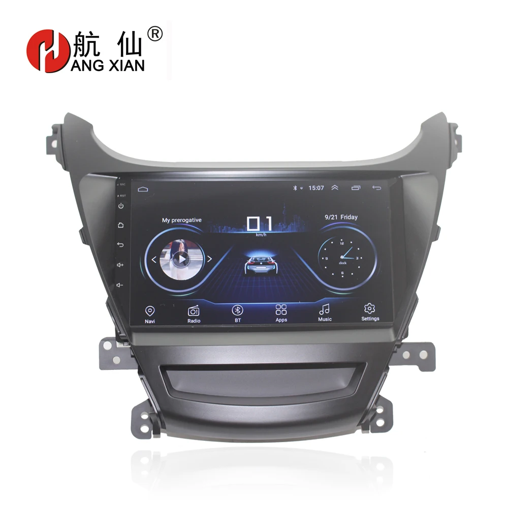 Ханг XIAN " четырехъядерный Android 8,1 Автомагнитола для hyundai Elantra Автомобильный dvd-плеер gps Bluetooth навигация Wi-Fi рулевое колесо