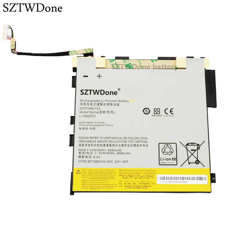 SZTWDone L13M2P23 Новый аккумулятор для планшета LENOVO Miix 2 11 дюймов планшет 21CP5/66/125 7 4 в 36