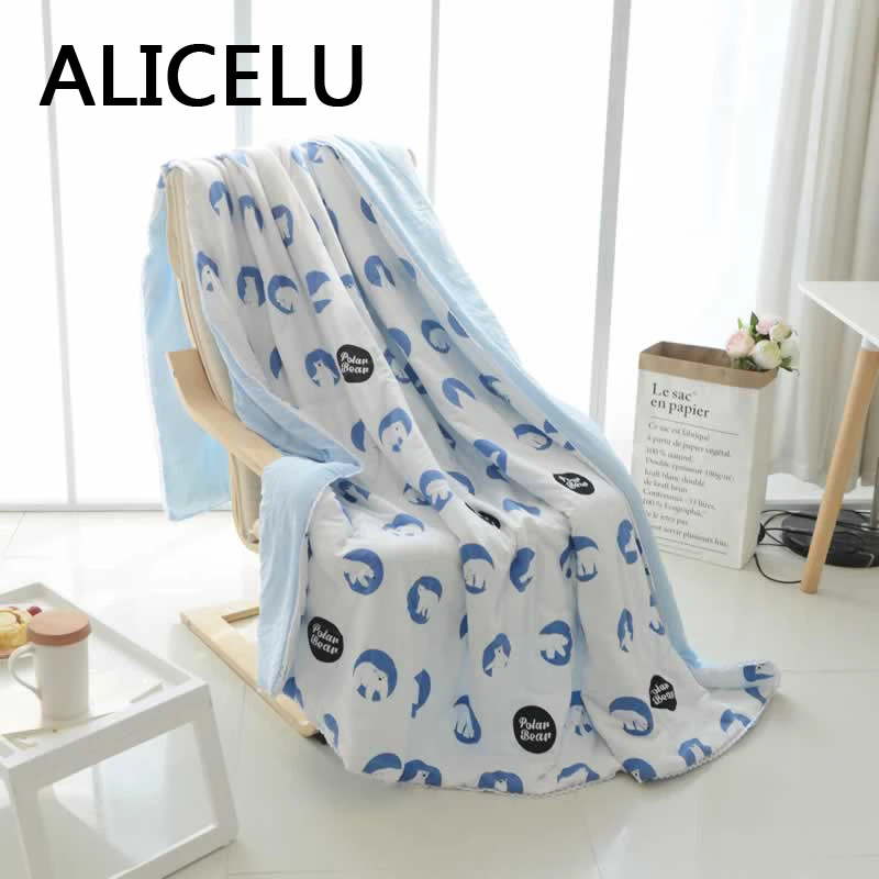 Alicelu Polar Bear синий ситец высокое качество весна лето осень кондиционер для