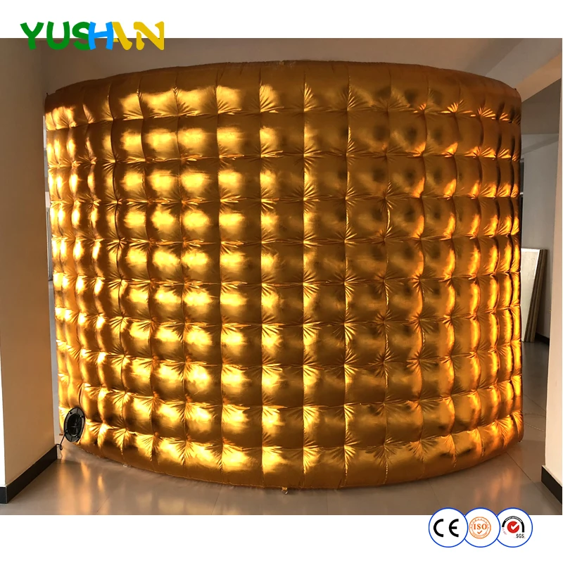Shiny Gold Oxford Inflatable Photo Booth Wall Party Backdrops No LED Walls Wedding Backdrop Decoration FOR EVENT SALE | Дом и сад